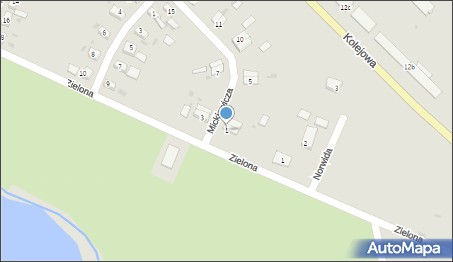 Przemków, Mickiewicza Adama, 1, mapa Przemków