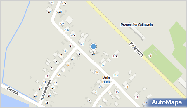 Przemków, Mickiewicza Adama, 19, mapa Przemków