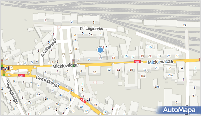 Przemyśl, Mickiewicza Adama, 11, mapa Przemyśla