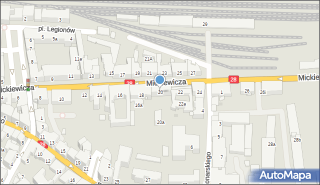 Przemyśl, Mickiewicza Adama, 20, mapa Przemyśla