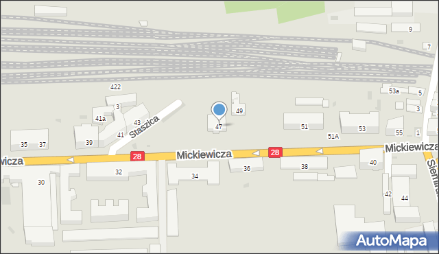 Przemyśl, Mickiewicza Adama, 47, mapa Przemyśla