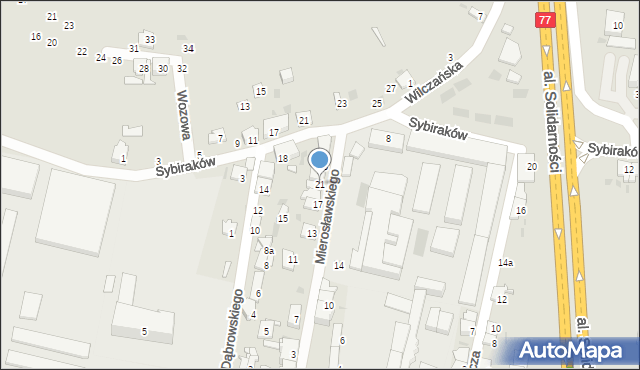 Przemyśl, Mierosławskiego Ludwika, gen., 21, mapa Przemyśla