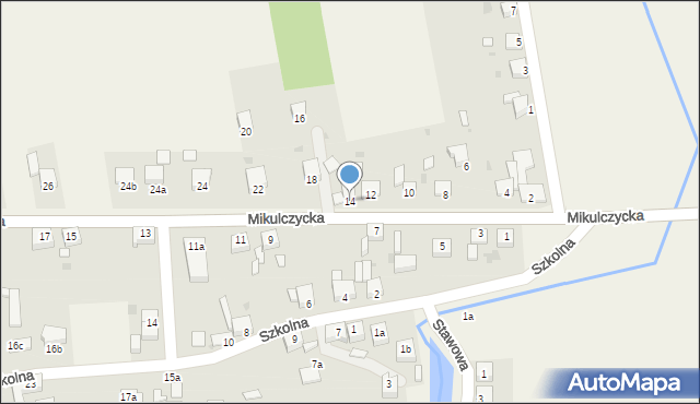 Przezchlebie, Mikulczycka, 14, mapa Przezchlebie