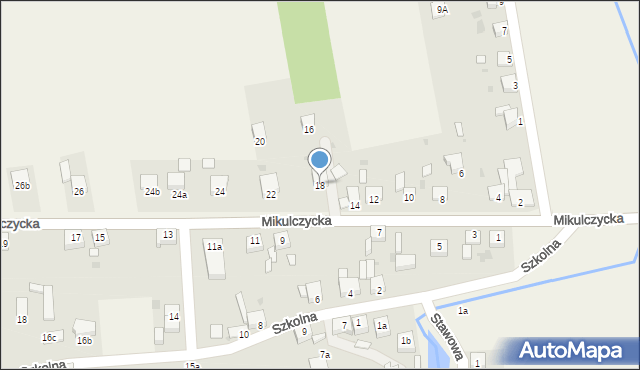 Przezchlebie, Mikulczycka, 18, mapa Przezchlebie