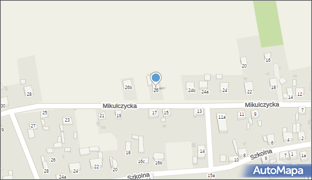 Przezchlebie, Mikulczycka, 26, mapa Przezchlebie