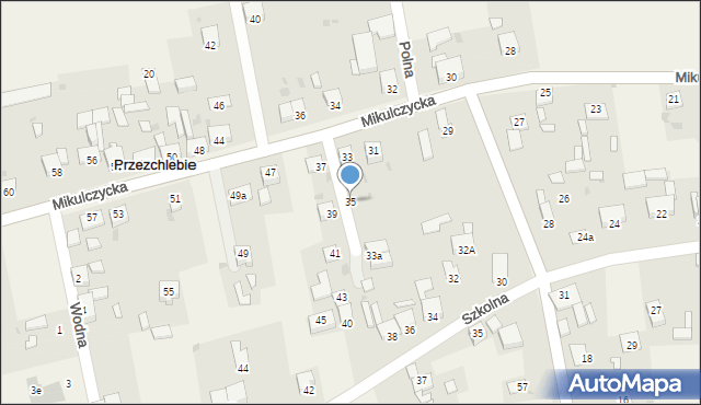 Przezchlebie, Mikulczycka, 35, mapa Przezchlebie
