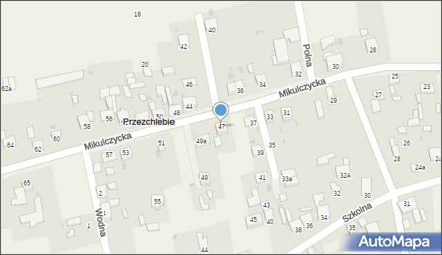 Przezchlebie, Mikulczycka, 47, mapa Przezchlebie