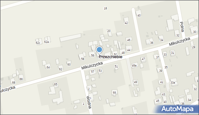 Przezchlebie, Mikulczycka, 54, mapa Przezchlebie