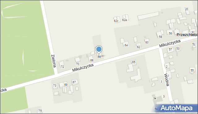 Przezchlebie, Mikulczycka, 66, mapa Przezchlebie