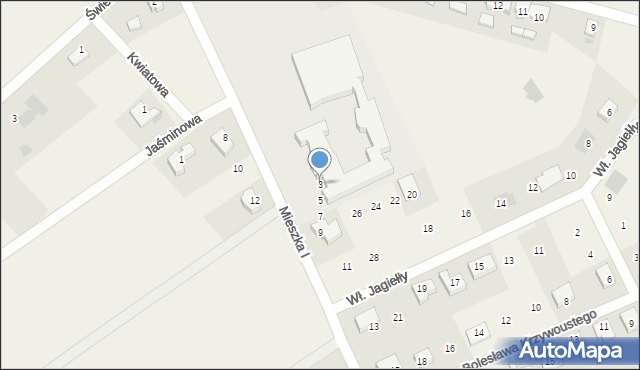 Przybiernów, Mieszka I, 3, mapa Przybiernów