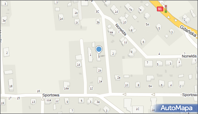 Pszczółki, Mickiewicza Adama, 3, mapa Pszczółki