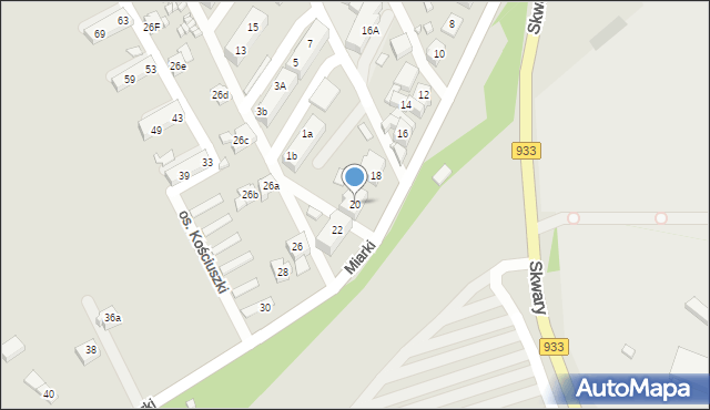 Pszów, Miarki Karola, 20, mapa Pszów