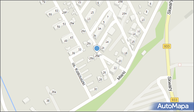 Pszów, Miarki Karola, 26a, mapa Pszów