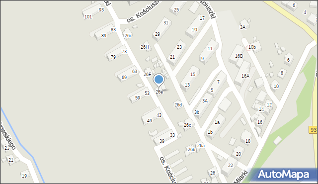 Pszów, Miarki Karola, 26e, mapa Pszów