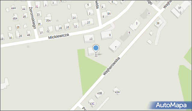 Puck, Mickiewicza Adama, 11, mapa Puck