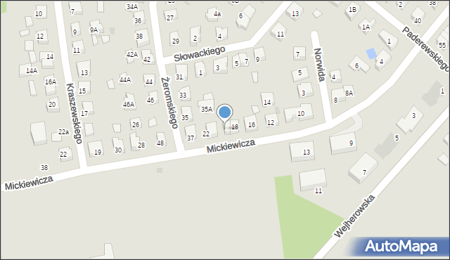Puck, Mickiewicza Adama, 20, mapa Puck
