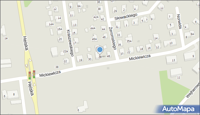 Puck, Mickiewicza Adama, 28, mapa Puck