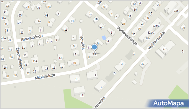 Puck, Mickiewicza Adama, 8A, mapa Puck