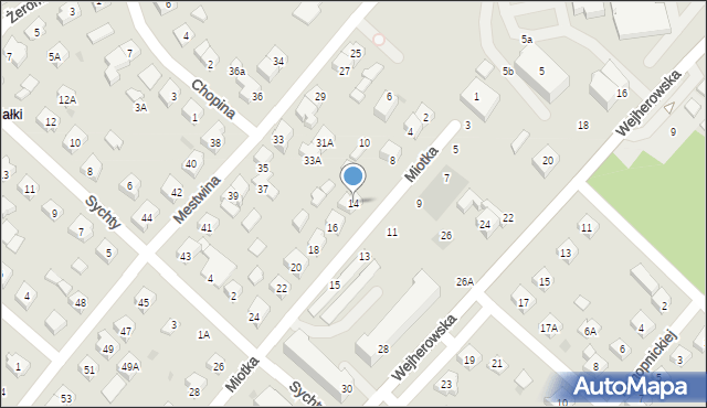 Puck, Miotka Antoniego, 14, mapa Puck