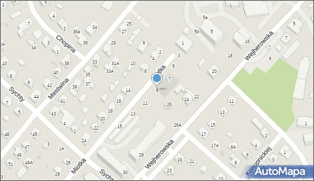 Puck, Miotka Antoniego, 9, mapa Puck