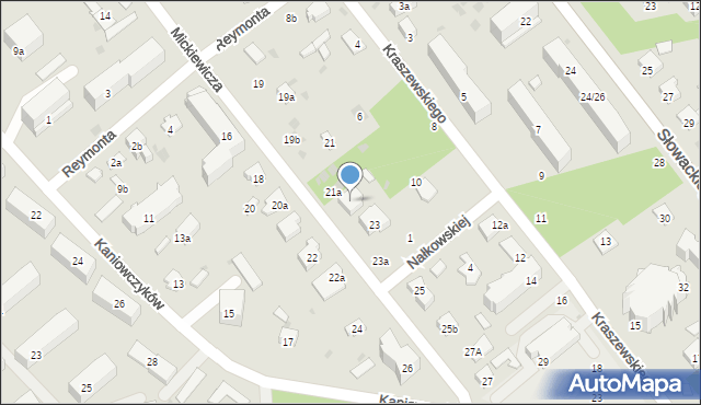 Puławy, Mickiewicza Adama, 21b, mapa Puław