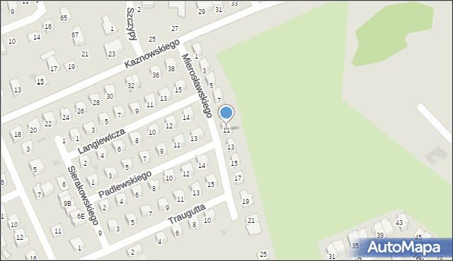 Puławy, Mierosławskiego Ludwika, gen., 11, mapa Puław