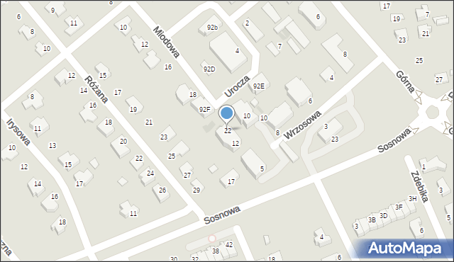 Puławy, Miodowa, 22, mapa Puław