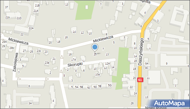 Pułtusk, Mickiewicza Adama, 15, mapa Pułtusk