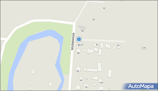 Pułtusk, Mickiewicza Adama, 50, mapa Pułtusk