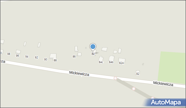 Pułtusk, Mickiewicza Adama, 84, mapa Pułtusk