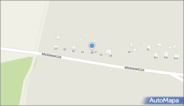 Pułtusk, Mickiewicza Adama, 92, mapa Pułtusk