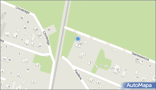 Puszczykowo, Mickiewicza Adama, 1, mapa Puszczykowo