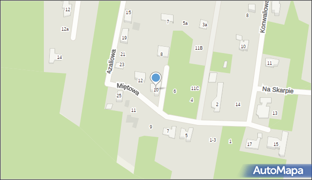 Puszczykowo, Miętowa, 10, mapa Puszczykowo