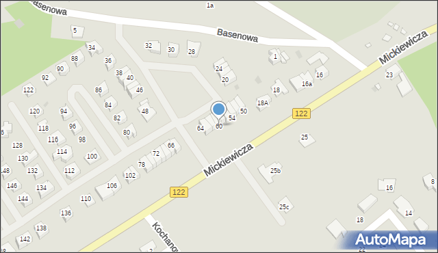 Pyrzyce, Mickiewicza Adama, 60, mapa Pyrzyce