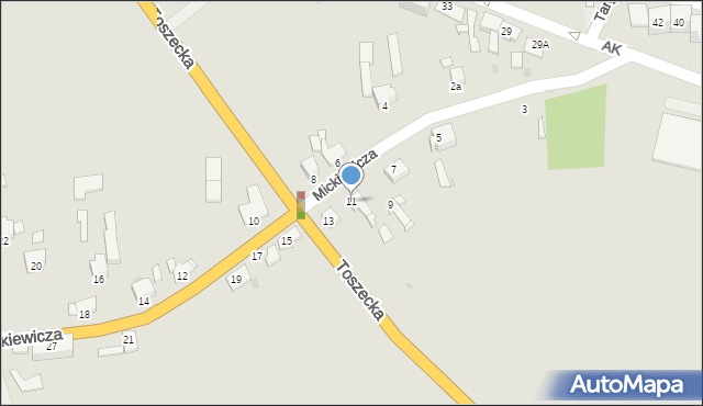 Pyskowice, Mickiewicza Adama, 11, mapa Pyskowice