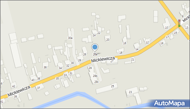 Pyskowice, Mickiewicza Adama, 26a, mapa Pyskowice