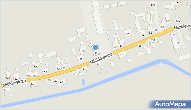 Pyskowice, Mickiewicza Adama, 44, mapa Pyskowice