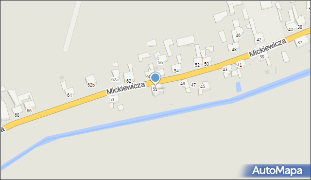 Pyskowice, Mickiewicza Adama, 51, mapa Pyskowice