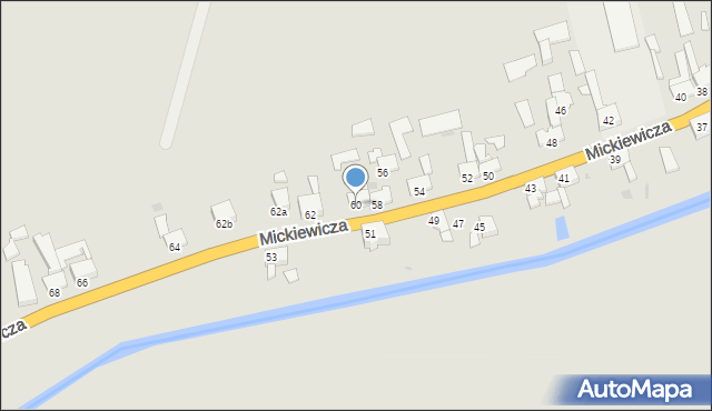 Pyskowice, Mickiewicza Adama, 60, mapa Pyskowice