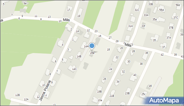 Pysznica, Miła, 16a, mapa Pysznica