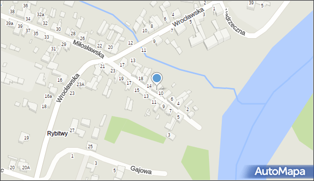 Pyzdry, Miłosławska, 12, mapa Pyzdry