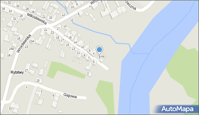 Pyzdry, Miłosławska, 2, mapa Pyzdry