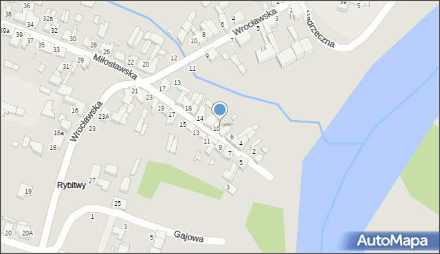 Pyzdry, Miłosławska, 8a, mapa Pyzdry