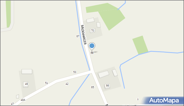 Radgoszcz, Mickiewicza Adama, 68, mapa Radgoszcz
