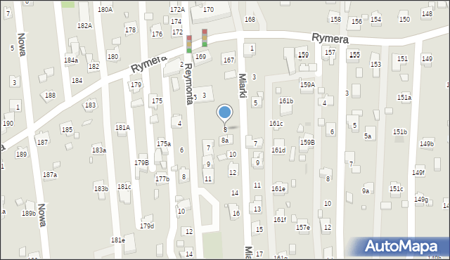 Radlin, Miarki Karola, 8, mapa Radlin