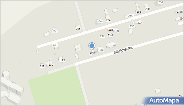 Radom, Milejowicka, 19M, mapa Radomia