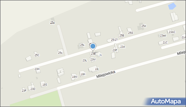 Radom, Milejowicka, 23B, mapa Radomia