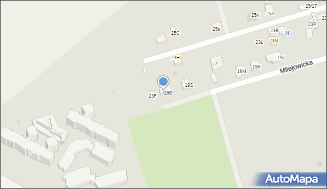 Radom, Milejowicka, 23E, mapa Radomia