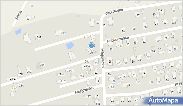 Radom, Milejowicka, 25, mapa Radomia