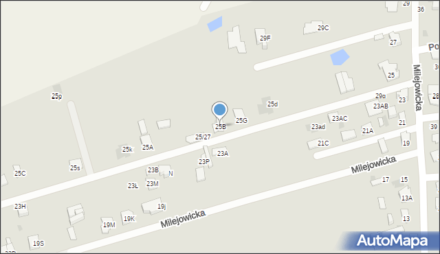 Radom, Milejowicka, 25B, mapa Radomia